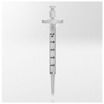 Repeating Pipette Tip, Polypropylene/Polyethylene, Sterile, 1.25mL, Graduated, PCR Ready pack of 100