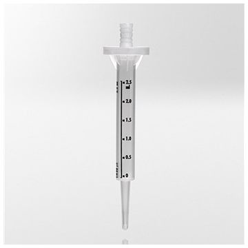 Repeating Pipette Tip, Polypropylene/Polyethylene, Sterile, 2.5mL, Graduated, PCR Ready pack of 100