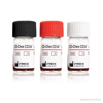 CD34 Level 1 and Level 2 whole blood control for Flow cytometry immunophenotyping stem cell methods, CD-Chex CD34&#174; Streck 4 x 1mL