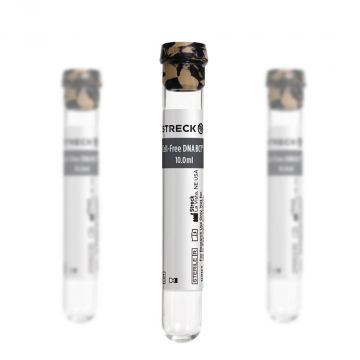 Blood collection tube with a patented preservative stabilising nucleated blood cells Cell-Free DNA BCT CE Streck 100-Tube Box (10 mL)