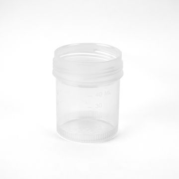 Specimen Container Jar 60ml Clear Polypropylene Non Sterile – CAPS SUPPLIED SEPARATELY - CE IVD 95kPa tested for rigorous sample handling applications