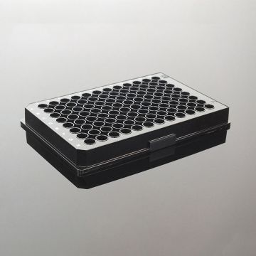 Microplate pureGrade&#8482; S 96-well, PS, sterile, standard black, 'F' bottom 350 &#181;l, 50pcs, packed in bags of 1 with lid