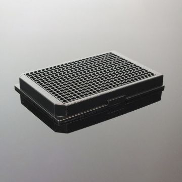 Microplate pureGrade&#8482; S 384-well, PS, sterile, black, transparent 'F' bottom, 120 &#181;l, 50 pcs, packed in bag of 1 with lids