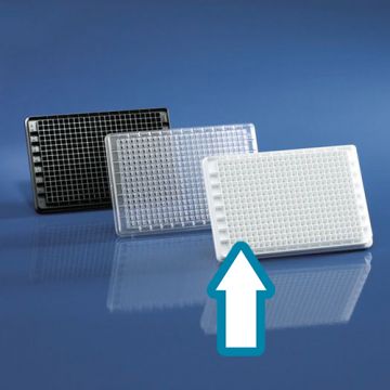 Microplate cellGrade&#8482; 384-well, PS, sterile, white, transparent 'F' bottom, 120 &#181;l, 5 pcs with lids