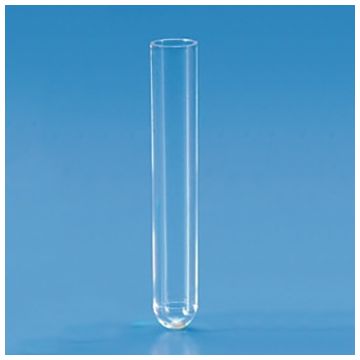 Test Tubes cylindrical polystyrene. 16 x 150 mm no rim, for laboratory use.