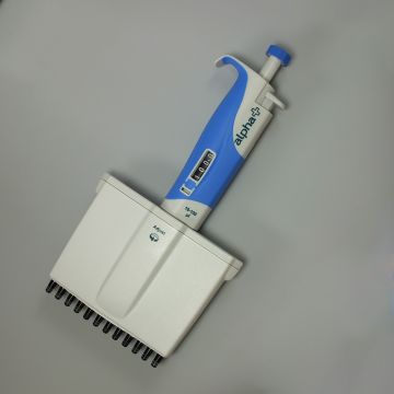 Pipette manual 12-Channel 10 to 100&#0181;l Variable Volume alpha+ for liquid handling applications