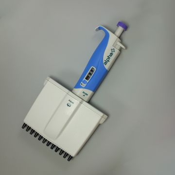 Pipette manual 12-Channel 20 to 200&#0181;l Variable Volume alpha+ for liquid handling applications