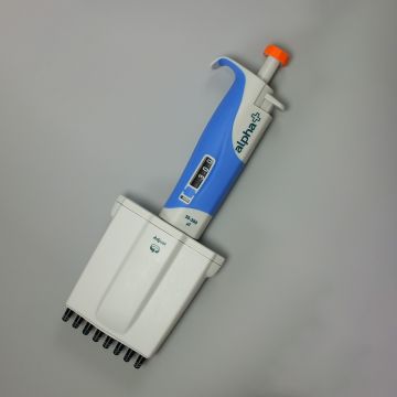 Pipette manual 8-Channel 30 to 300&#0181;l Variable Volume alpha+  for liquid handling applications