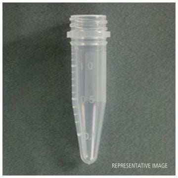 Tube Microcentrifuge 1.5ml Conical Bottom Graduated Sterile No label Polypropylene APEX&#174; Screw-Cap Supplied with Fitted Standard Cap