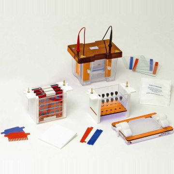 Gel Tank and Blotting unit Vertical Clarit-E Mini Dual 10x10cm for protein electrophoresis and blotting in polyacrylamide gels with caster