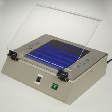 Transilluminator Ultra Violet with 254nm wavelength. 21x21cm filter and safety screen for viewing fluorescent gels after electrophoresis