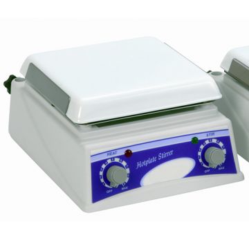 Hotplate Magnetic Stirrer 19x19cm with chemical resistant top plate and simple speed and temperature adjustment