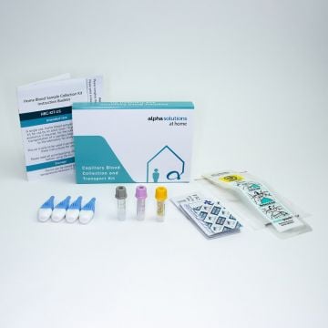 Alpha Solutions At Home UKCA Marked Capillary Blood Collection and Transport Lancet Kit 1x K2EDTA 1xSST 1x Na2EDTA BD Microtainer&#174;