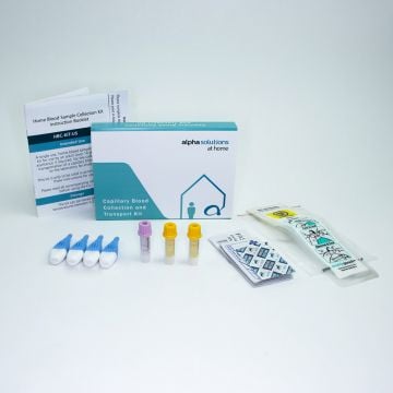 Alpha Solutions At Home UKCA Marked Capillary Blood Collection and Transport Lancet Kit 2x SST 1x K2EDTA BD Microtainer&#174;