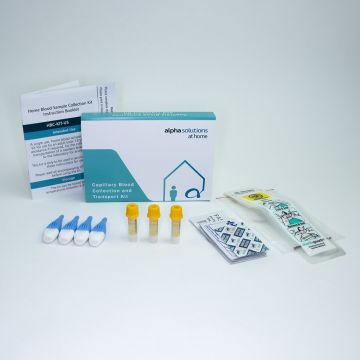 Alpha Solutions At Home UKCA Marked Capillary Blood Collection and Transport Lancet Kit 3x SST BD Microtainer&#174;