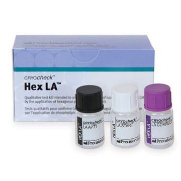 CRYOcheck&#8482; Hex LA qualitative test kit to aid in the detection of lupus anticoagulant (LA) by the application of hexagonal phase phospholipids