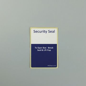 Security Seal for sample transport boxes made with High Tack adhesive which cannot be removed without tearing