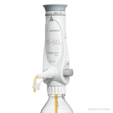 Dispenser Bottle Top 2-10ml Sartorius Prospenser Plus with A45 Thread and Adapters for A32 S40 A38 included with Aspiration Tube and Test Certificate