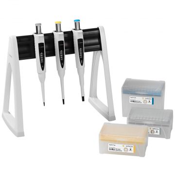 Pipette Manual 3-Pack Multipack Variable Volume Proline Plus 0.5-10&#181;l 10-100&#181;l and 100-1000&#181;l with Stand