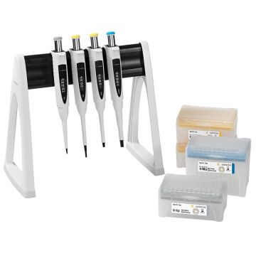 Pipette Manual 4-Pack Multipack Variable Volume Proline Plus 0.5-10&#181;l 2-20&#181;l 20-200&#181;l and 100-1000&#181;l with Stand