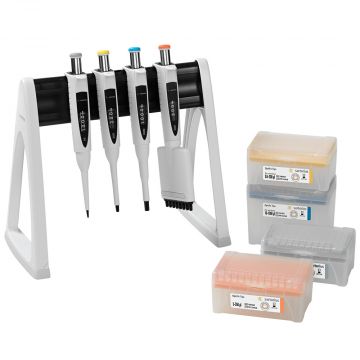 Pipette Manual 3&#43;1-Pack Multipack Variable Volume Proline Plus 0.5-10&#181;l 20-200&#181;l 100-1000&#181;l and 30-300 with Stand