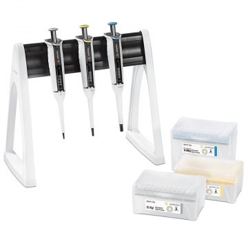 Pipette Manual 3-Pack Multipack Variable Volume Tacta 0.5-10&#181;l 10-100&#181;l and 100-1000&#181;l with Stand