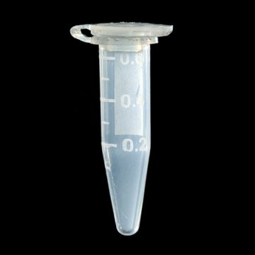 Tube Microcentrifuge 0.5ml Conical Bottom Graduated Natural Polypropylene APEX&#174; Tough Flip-Cap with Frosted writing area