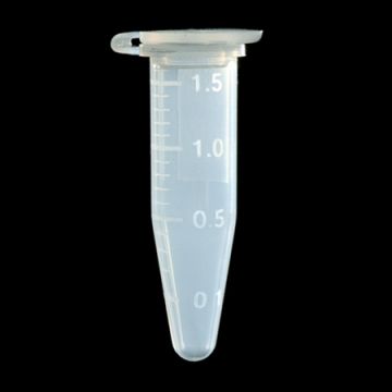 Tube Microcentrifuge 1.5ml Conical Bottom Graduated Natural Polypropylene APEX&#174; Tough Flip-Cap with Frosted writing area
