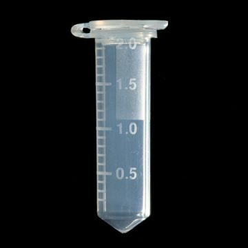 Tube Microcentrifuge 2.0ml Conical Bottom Graduated Natural Polypropylene APEX&#174; Tough Flip-Cap with Frosted writing area