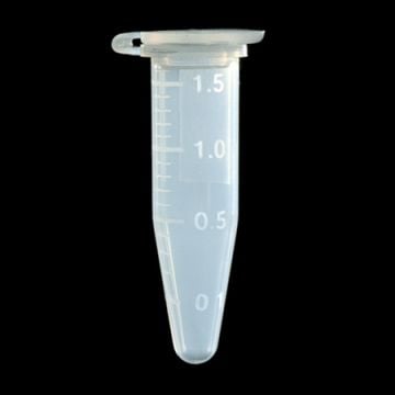 Tube Microcentrifuge 1.5ml Conical Bottom Graduated Natural Polypropylene APEX&#174; NoStick&#8482; Flip-Cap with Frosted writing area