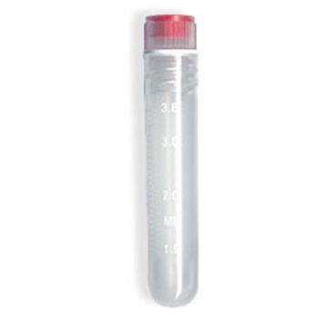 Vial Cryogenic Classic 3.6ml Graduated Sterile Diameter 12.5mm Height 70mm Round-Bottom Internally Threaded with Silicone Washer Pack of 100
