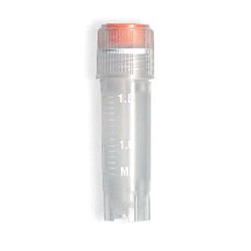 Vial Cryogenic Ultimate Security 1.8ml Graduated Sterile Diameter 12.5mm Height 49mm Free-Standing Externally Threaded with Flange and Washer