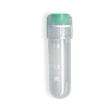 Vial Cryogenic Ultimate Security 1.8ml Graduated Sterile Diameter 12.5mm Height 47mm Round Bottom Externally Threaded with Flange and Washer