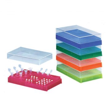 PCR workstation rack Assorted for PCR set up of various sized tubes Includes a lid each Pack of 10