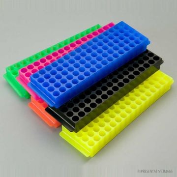 Rack 80-Position Microcentrifuge Tube Rack 16 x 5 Conical Bottom Array Assorted Colours Autoclavable Fits up to 2.0ml Microcentrifuge Tubes