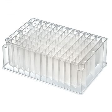 Microplate 96 Deep V-well Plate 2.2ml Capacity 8.3mm Square Aperture Conical Bottom Polypropylene Non-Sterile Alpha-numerical indexing