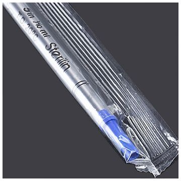 Serological Pipette Graduated 5ml Plastic Plugged Sterile Sterilin Individually Plastic Film Wrapped Ideal for tissue culture work