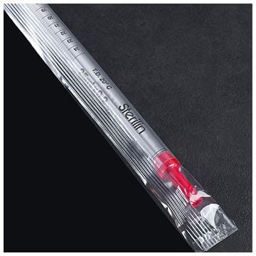 Serological Pipette Graduated 25ml Plastic Plugged Sterile Sterilin Individually Plastic Film Wrapped Ideal for tissue culture work