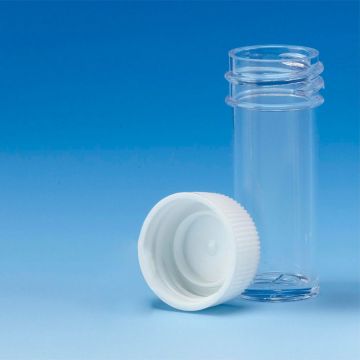 Bijou Container 7ml Polystyrene with Polypropylene Leak-Proof Screw-Cap Aseptically produced No Label for sample collection