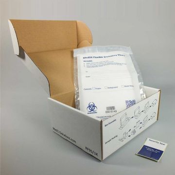 Sample transport system for mailing of category B biological samples by road to UN3373 P650 packaging instruction Measures 251 x 194 x 102mm