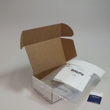 Sample transport system for mailing of category B biological samples by air (IATA) to UN3373 P650 packaging instruction Box Measures 194 x 125 x 68mm