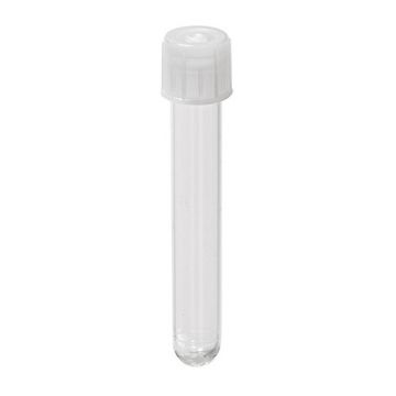 Test Tube, Polystyrene, Centrifuge 1400g 12mm x 75mm, with cap, Sterile, 5mL non-graduated pack of 500