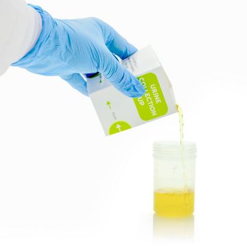 Urine Sample Collection Device. Urine collection flat-packed pop-up cup for discreet & easy collection of a urine sample includes IFU Pack of 1000